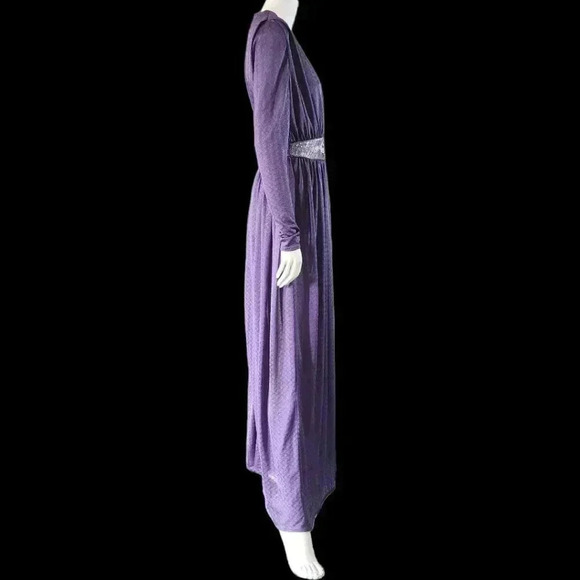 Vintage 70s Sequin Shubette of London Party Dress S/XS - Picture 4 of 10